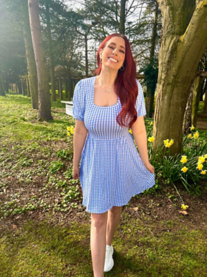 In The Style Stacey Solomon Blue Plaid ...